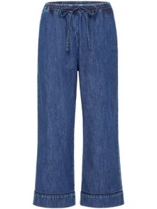 Valentino Garavani pantalon court à lien de resserrage - Bleu