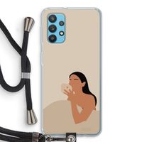 Fresh coffee: Samsung Galaxy A32 4G Transparant Hoesje met koord Fresh coffee: Samsung Galaxy A32 4G Transparant Hoesje met koord
