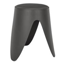 Stapelbaar zit krukje Gala - kunststof - antraciet - D30 x H46 cm - stoelen Stapelbaar zit krukje Gala - kunststof - antraciet - D30 x H46 cm - stoelen
