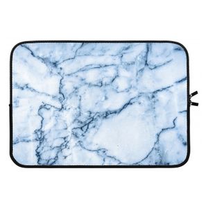 Blauw marmer: Laptop sleeve 13 inch