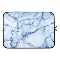 Blauw marmer: Laptop sleeve 13 inch