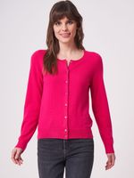 Basic fijngebreid vest met ronde hals van biologisch cashmere