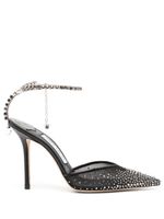 Jimmy Choo sandales Saeda 100 mm à ornements en cristal - Noir