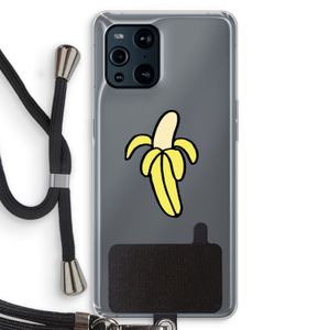 Banana: Oppo Find X3 Pro Transparant Hoesje met koord