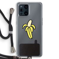 Banana: Oppo Find X3 Pro Transparant Hoesje met koord