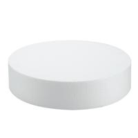 Piepschuim schijf - D30 x H7 cm - wit - rond - hobby knutselen - vormen/figuren Piepschuim schijf - D30 x H7 cm - wit - rond - hobby knutselen - vormen/figuren