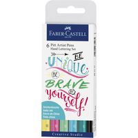 Tekenstift Faber-Castell Pitt Artist Pen handlettering I 6-delig etui - thumbnail