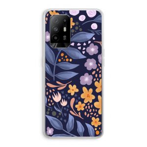 Flowers with blue leaves: Oppo A95 5G Transparant Hoesje