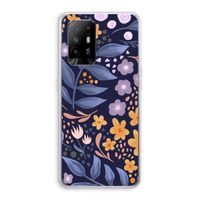 Flowers with blue leaves: Oppo A95 5G Transparant Hoesje