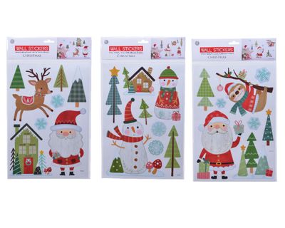 Raamsticker l24.5h35 cm groen/rood assorti - Decoris