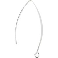 Creativ Company Oorbel, h: 42 mm, gatgrootte 2 mm, verzilverd, 4 stuk/ 1 doos