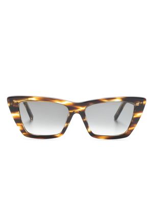 Saint Laurent Eyewear lunettes de soleil Mica à monture papillon - Marron