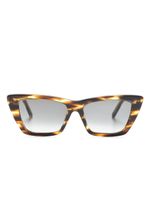 Saint Laurent Eyewear lunettes de soleil Mica à monture papillon - Marron