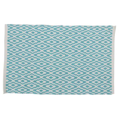 Differnz Brighton Badmat 100% katoen Blauw wit 50 x 80 cm 31.110.05