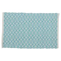 Differnz Brighton Badmat 100% katoen Blauw wit 50 x 80 cm 31.110.05 - thumbnail