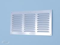 Schoepenrooster aluminium vlak wit RAL 9010