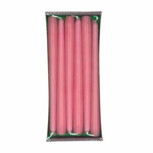 Enlightening Candles Dinerkaarsen - 36x stuks - roze - 8 branduren - 25 cm - kandelaar kaarsen