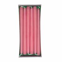 Enlightening Candles Dinerkaarsen - 36x stuks - roze - 8 branduren - 25 cm - kandelaar kaarsen