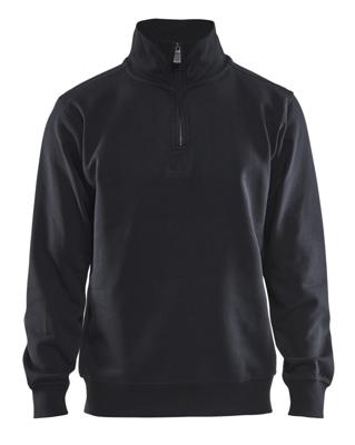 Blåkläder Sweatshirt Jersey 1/2 rits 33651048 | Zwart | Maat XXL - 7330509475751