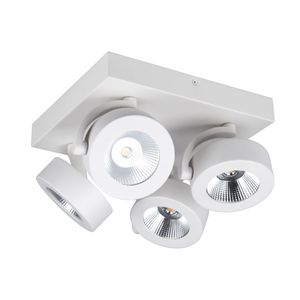 BC0034 LED-opbouwspot 4x10W 2700K Dimbaar Wit