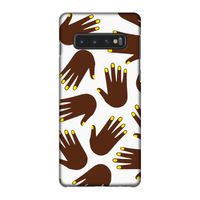 Hands dark: Samsung Galaxy S10 4G Volledig Geprint Hoesje