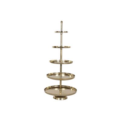 Fruitschaal Home ESPRIT Gouden Aluminium 65 X 65 X 148 cm