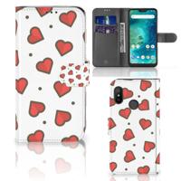Xiaomi Mi A2 Lite | Telefoon Hoesje | Hearts | Portemonnee hoesje