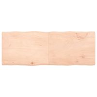 Tafelblad natuurlijke rand 160x60x4 cm massief eikenhout - thumbnail