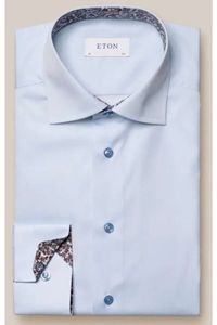 ETON Slim Fit Overhemd lichtblauw, Effen