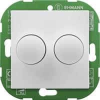 Ehmann 4295x0700 Draaidimmer Geschikt voor lampen: LED-lamp, Gloeilamp, Halogeenlamp Wit (RAL 9016) - thumbnail