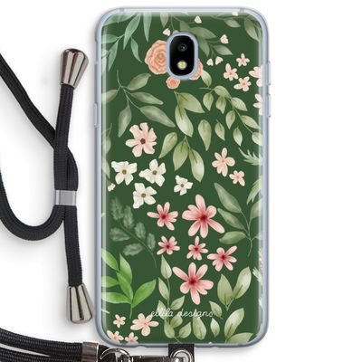 Botanical green sweet flower heaven: Samsung Galaxy J5 (2017) Transparant Hoesje met koord