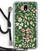 Botanical green sweet flower heaven: Samsung Galaxy J5 (2017) Transparant Hoesje met koord