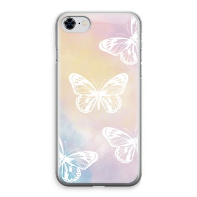 White butterfly: iPhone 8 Transparant Hoesje