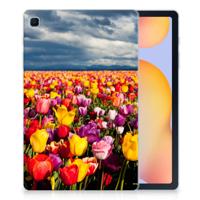 Samsung Galaxy Tab S6 Lite | S6 Lite (2022) | Siliconen hoesje | Tulpen