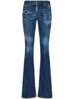 DSQUARED2 logo-patch cotton-blend bootcut jeans - Bleu - thumbnail