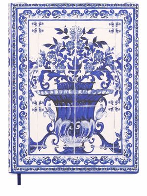 Dolce & Gabbana carnet à imprimé graphique - Bleu