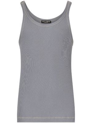 Dolce & Gabbana débardeur en coton à encolure ronde - Gris