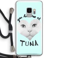 You had me at tuna: Samsung Galaxy S9 Transparant Hoesje met koord