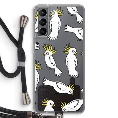 Papegaai: Samsung Galaxy S21 Transparant Hoesje met koord