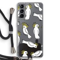 Papegaai: Samsung Galaxy S21 Transparant Hoesje met koord