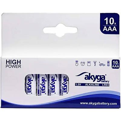 Akyga AAA LR03 AAA batterij (potlood) Alkaline 1300 mAh 1.5 V 10 stuk(s)