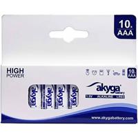 Akyga AAA LR03 AAA batterij (potlood) Alkaline 1300 mAh 1.5 V 10 stuk(s)