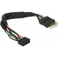 Delock 41977 0.12m Vrouwelijk Mannelijk Zwart USB-kabel