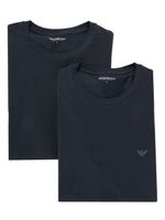 Emporio Armani lot de deux t-shirts à logo brodé - Bleu