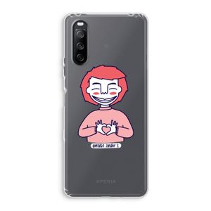 Hartje: Sony Xperia 10 III Transparant Hoesje