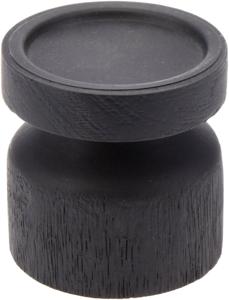 Kandelaar hout zwart 10cm v. stompkaars