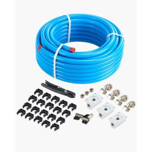 VEVOR luchtcompressorleidingset 3/4" x 100ft HDPE/aluminium luchtleidingsysteem blauw