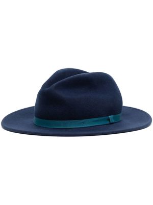Paul Smith fédora en laine à fini feutré - Bleu