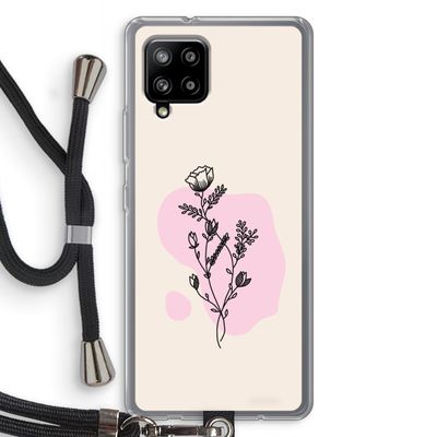 Roses are red: Samsung Galaxy A42 5G Transparant Hoesje met koord