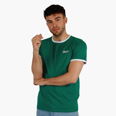 Heren T-shirt Kapitein | Hardgroen/Wit